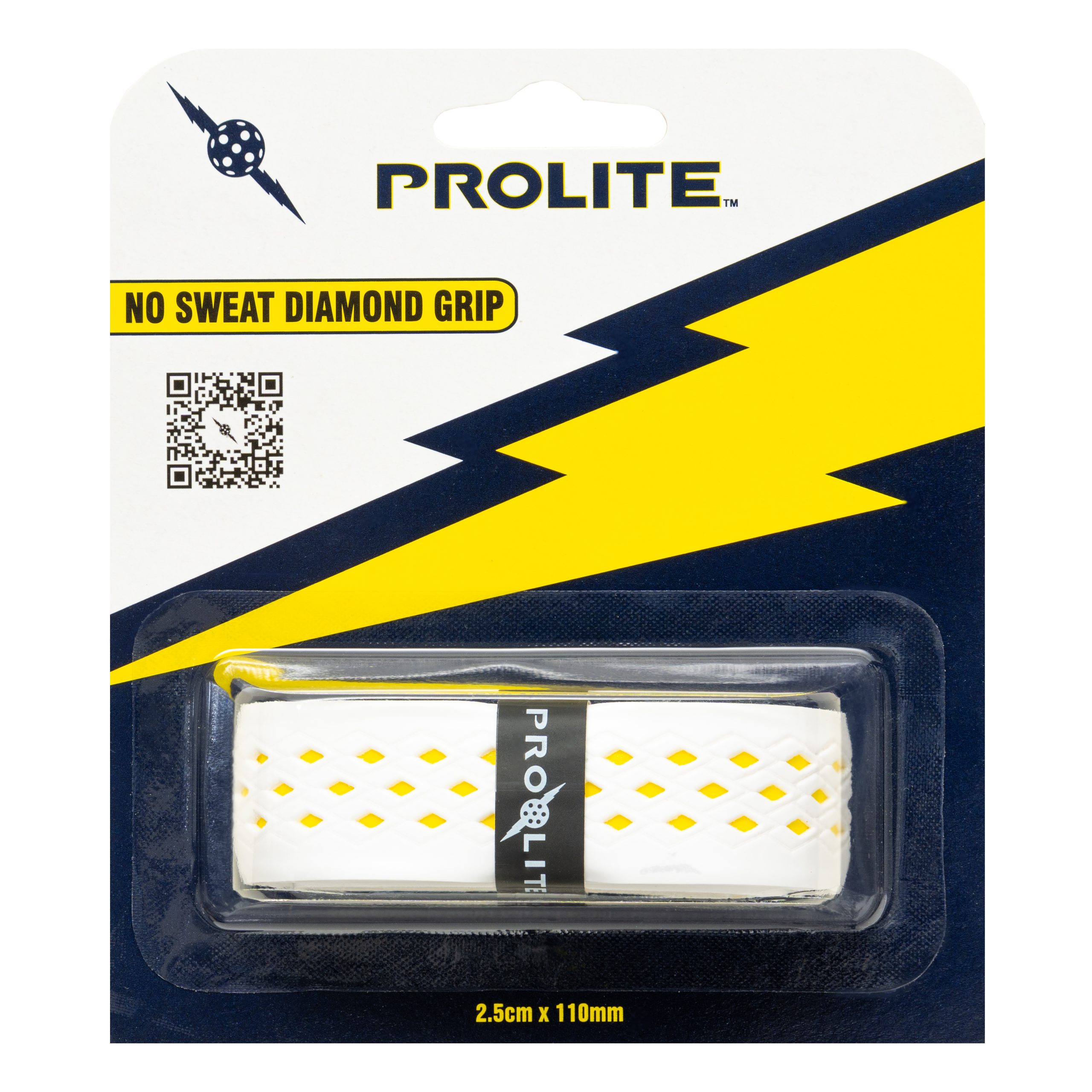 Pickleball Paddle No Sweat Diamond Grip - Base Colour White - Image 4