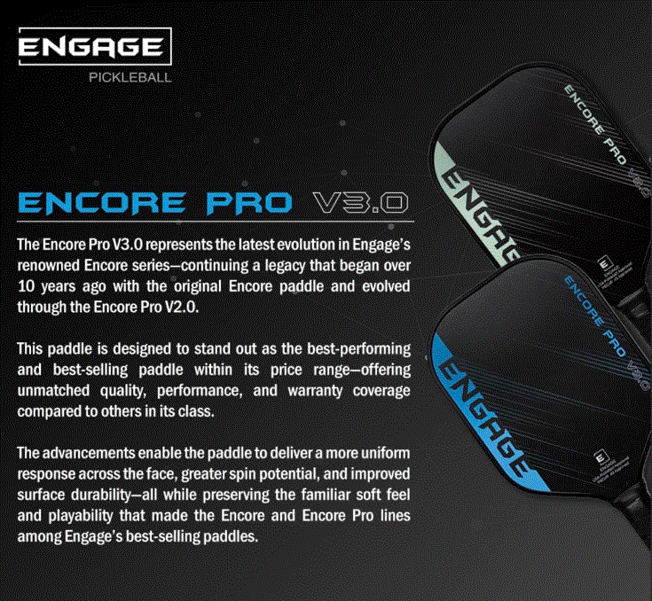 ENGAGE Encore Pro V3 - Pickleball Paddle - Image 7