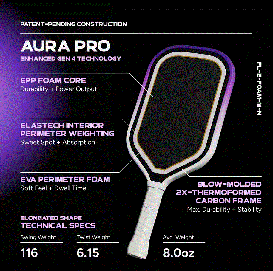 FRIDAY Aura Pro Generation 4 Pickleball Paddle - Image 8
